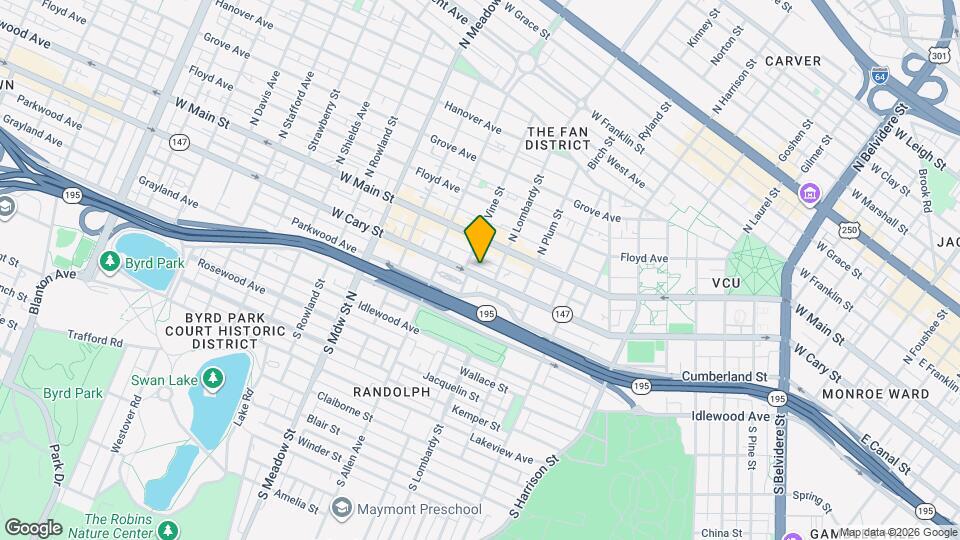 1614 W Cary St Map and Location Details