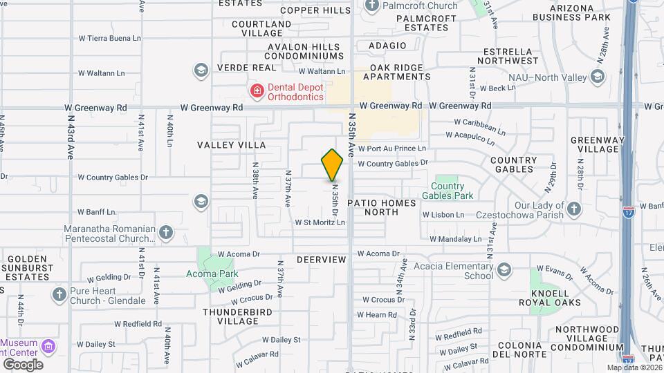 3520 W Banff Ln. Map and Location Details