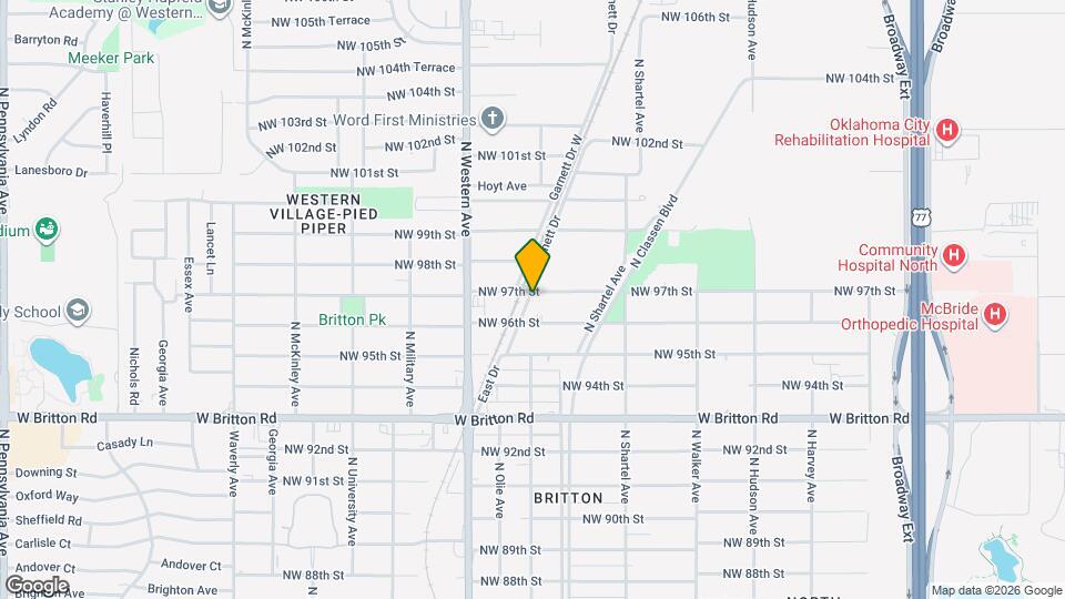 9706 N Garnett Dr Map and Location Details