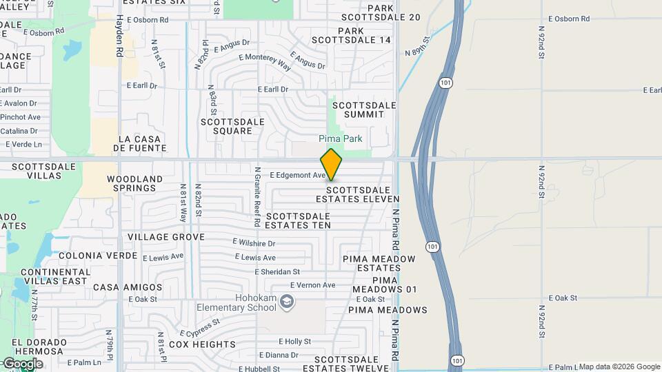 8602 E Roanoke Ave Map and Location Details
