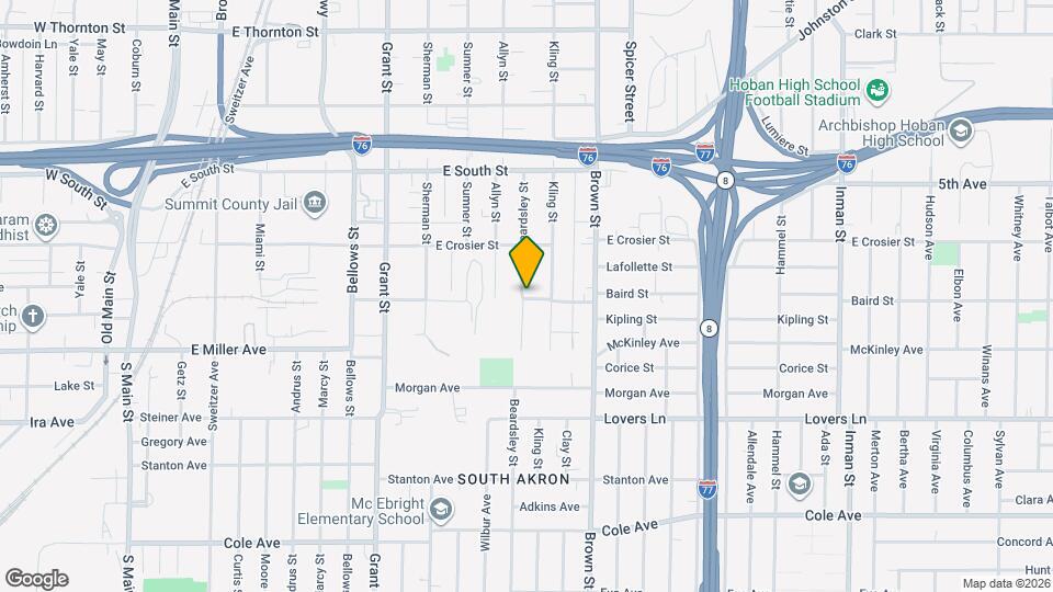 881 Beardsley St Map and Location Details