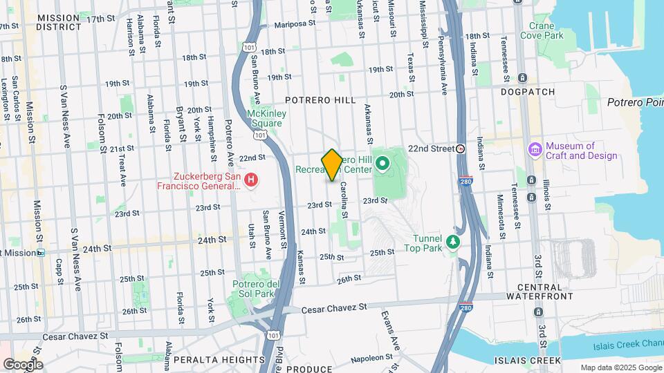 1139 De Haro St Mapa y Detalles de la Ubicación