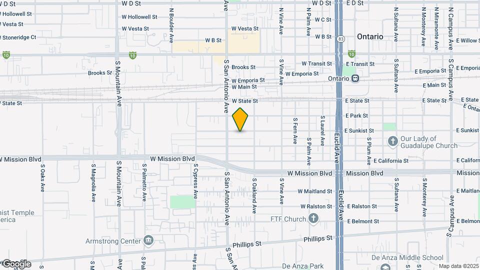 633 W Sunkist St Map and Location Details