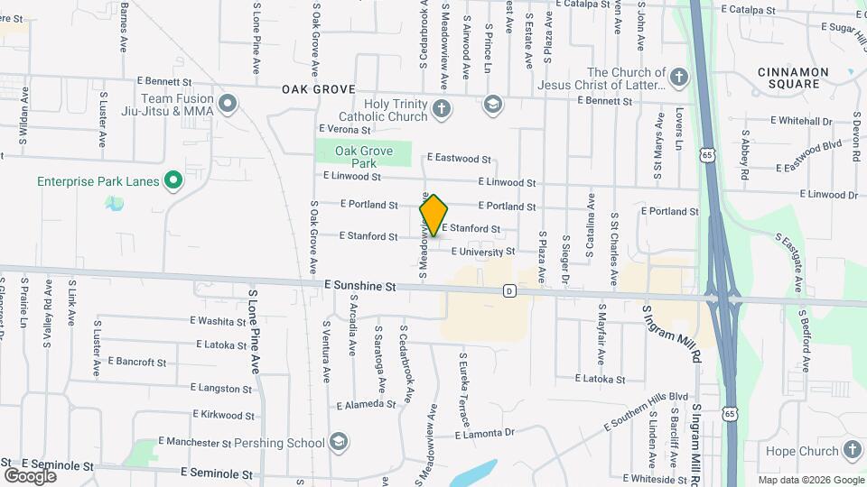 2831 E University St Map and Location Details