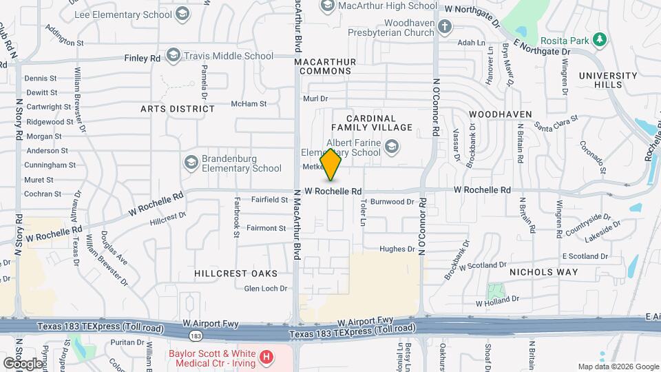 921 W Rochelle Rd Map and Location Details