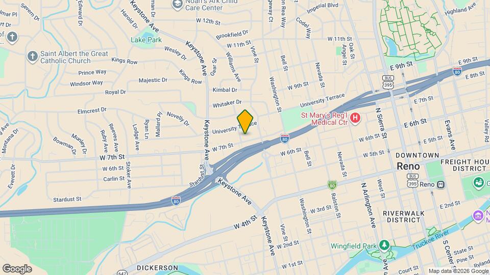 845 W 7th St Map and Location Details