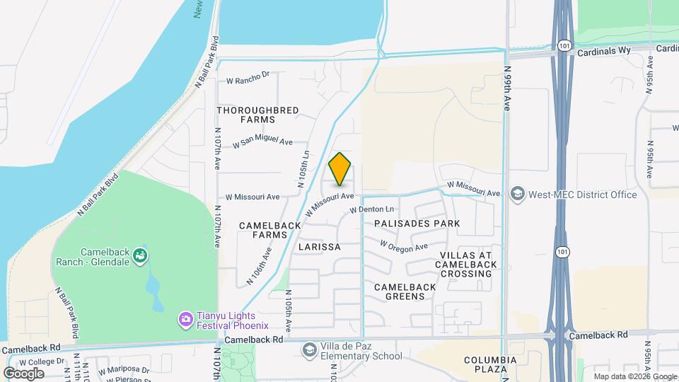 10326 W Missouri Ave Map and Location Details