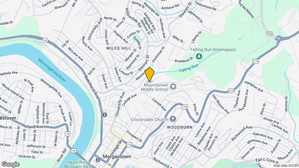 927 College Ave, Unit 7 Map and Location Details