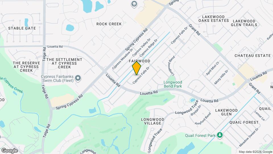 14626 Cypress Falls Dr Map and Location Details