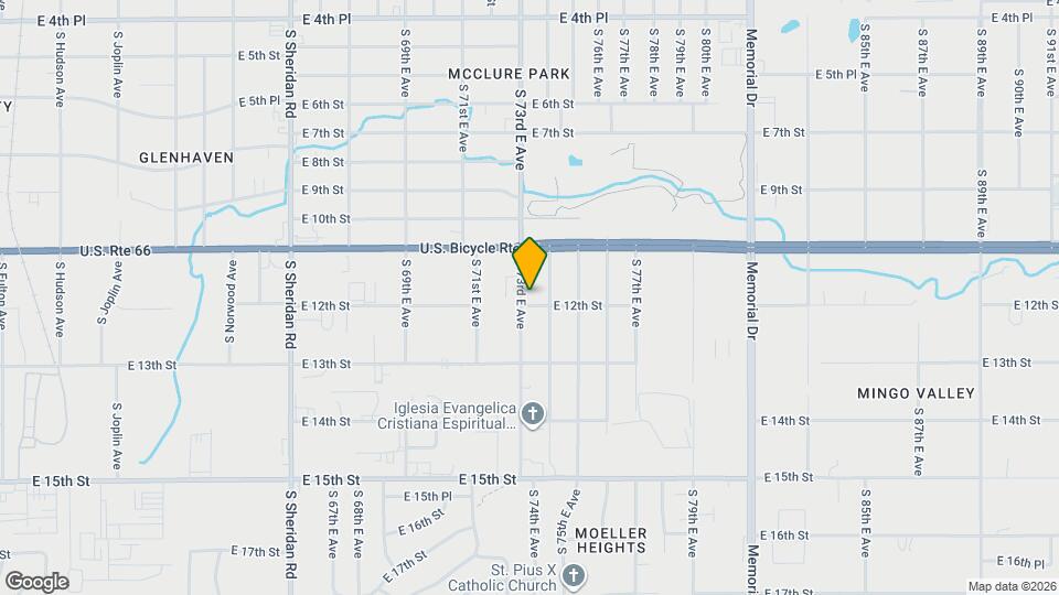 1141 S 73rd E Ave Map and Location Details