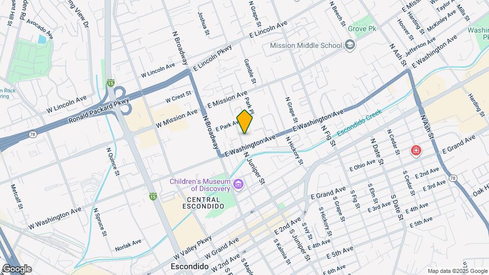 630 N Juniper St Map and Location Details