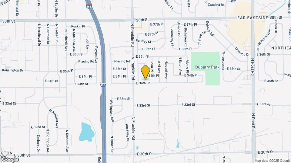 8104 E 34th St Map and Location Details