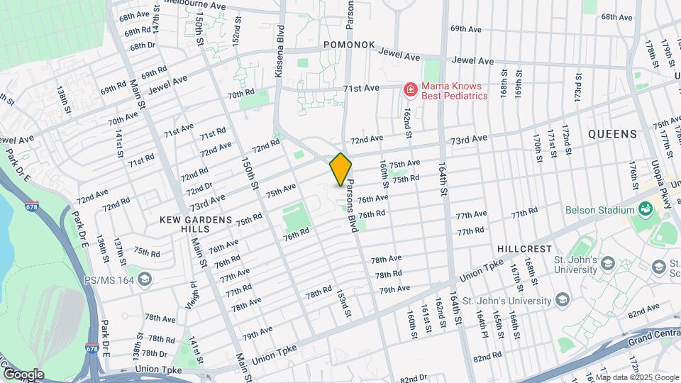 75-32A-H Parsons Blvd Mapa y Detalles de la Ubicación