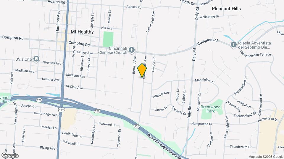 7351 Clovernook Ave Map and Location Details