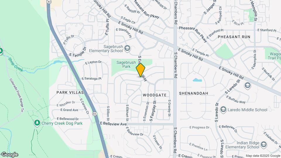 14861 E Wagontrail Pl Map and Location Details