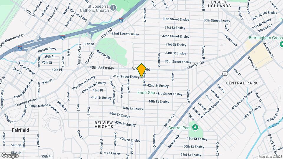 1341 41st Street Ensley Map and Location Details