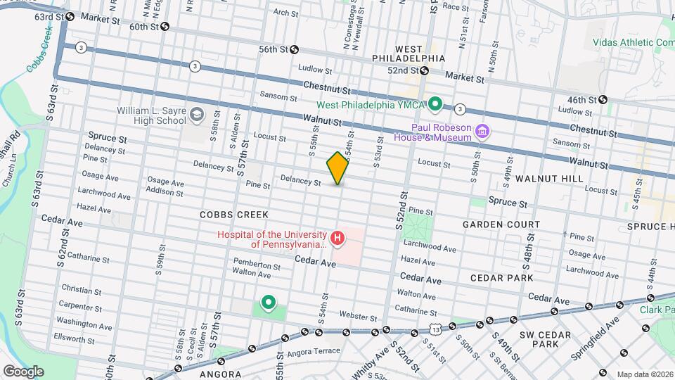 5404 Delancey St Map and Location Details