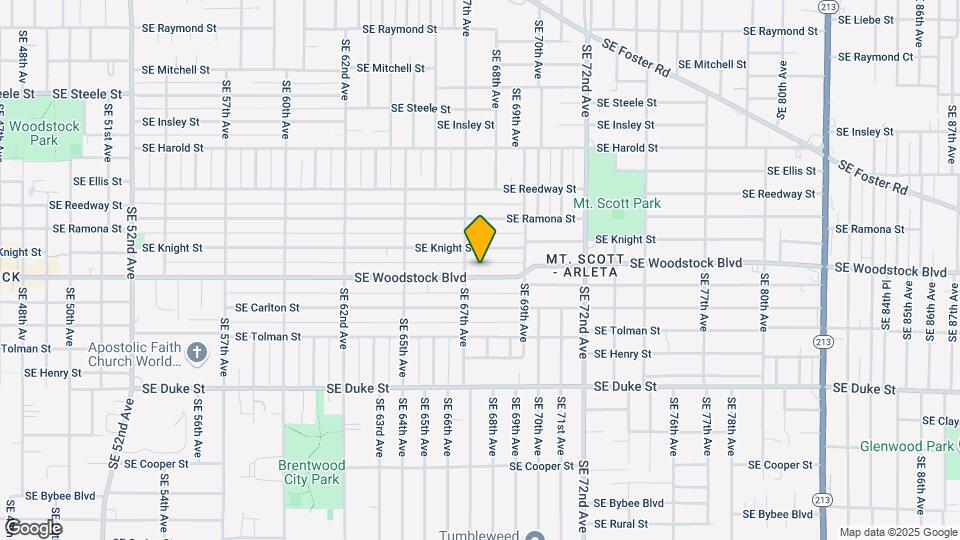 6719-6729 SE Woodstock Blvd Map and Location Details