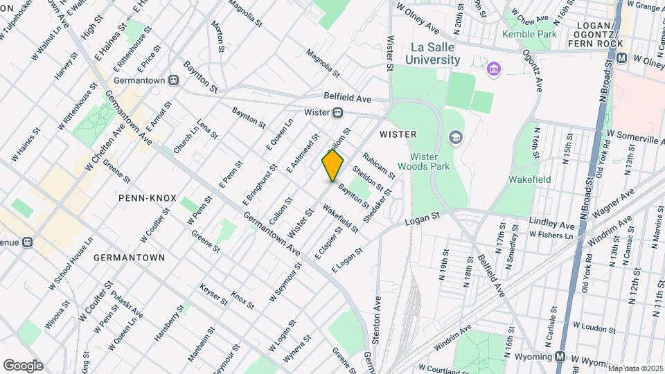 232 E Wister St Mapa y Detalles de la Ubicación