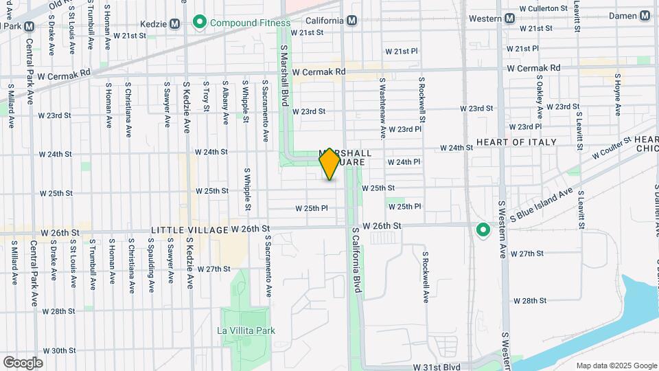 2822 W 25th St Map and Location Details