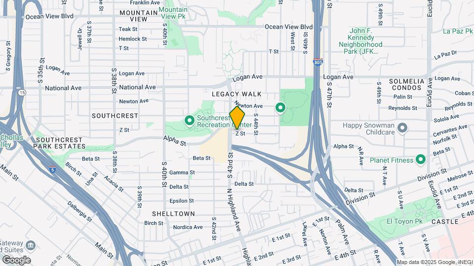 4300 Z St Map and Location Details