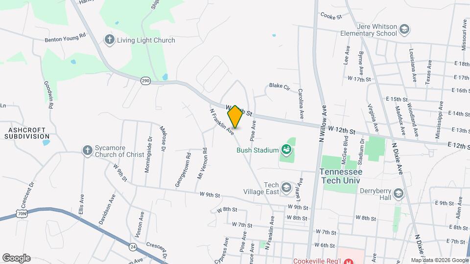 1165 N Franklin Ave Map and Location Details