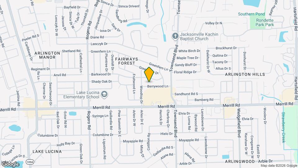 7027 Berrywood Ln Map and Location Details