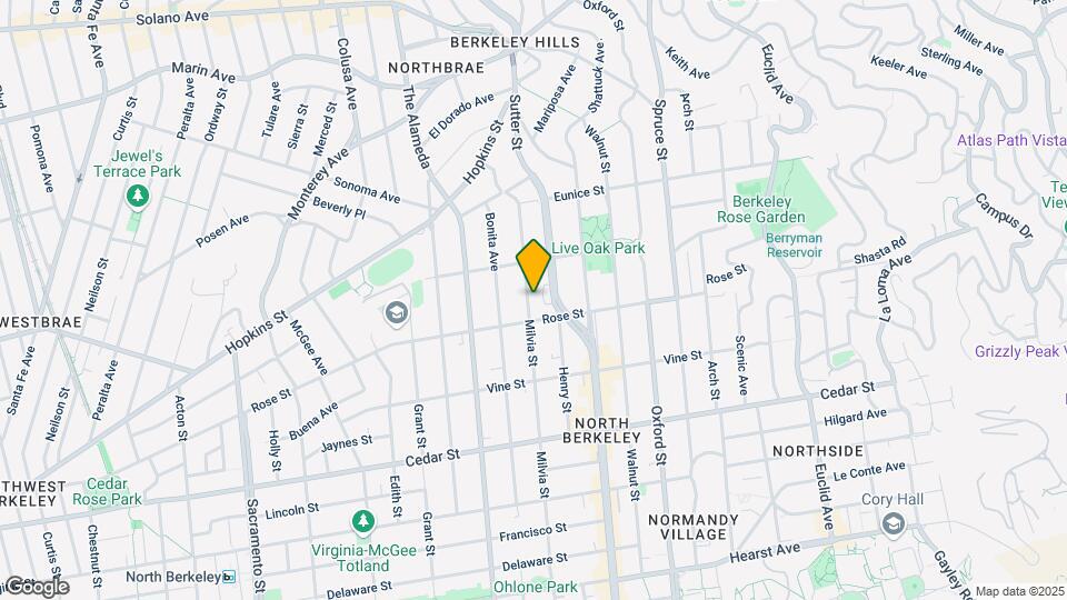 1329-1333 Milvia St Map and Location Details