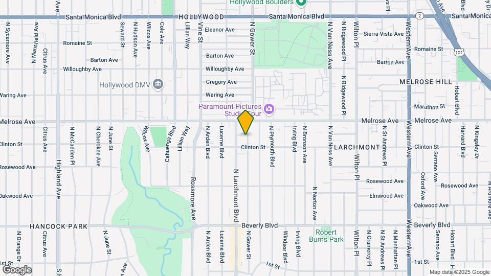 617 N Gower St Map and Location Details