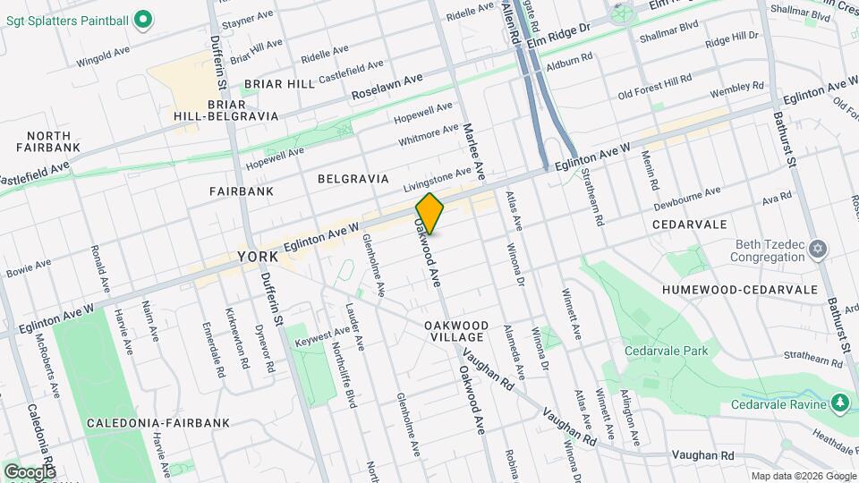 589 Oakwood Ave Map and Location Details