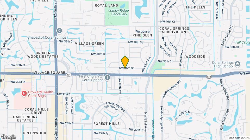 8406 NW 35th St Map and Location Details