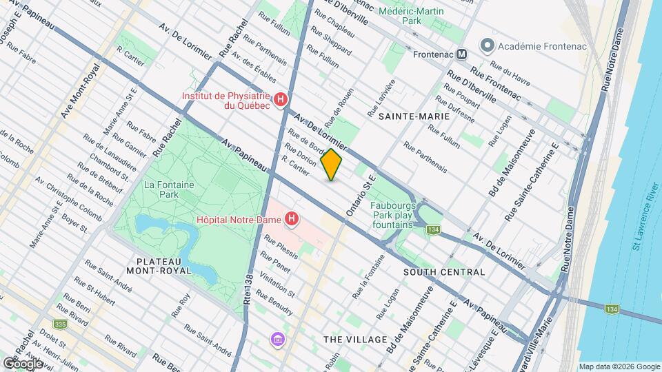 2105 Cartier Rue Map and Location Details