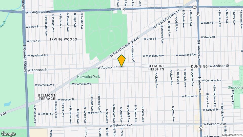 7721 W Addison St Mapa y Detalles de la Ubicación