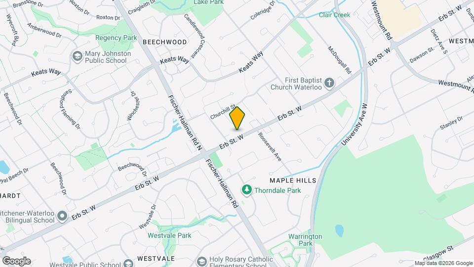 392 & 398 Erb Street W Map and Location Details