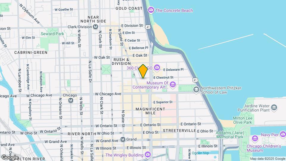 111 East Chestnut Condominium Map and Location Details