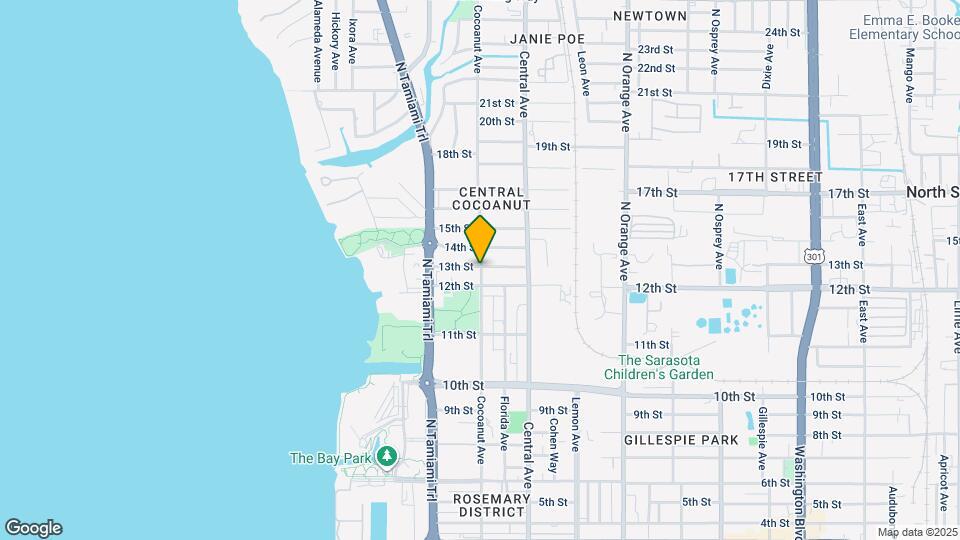1225 Cocoanut Ave Map and Location Details
