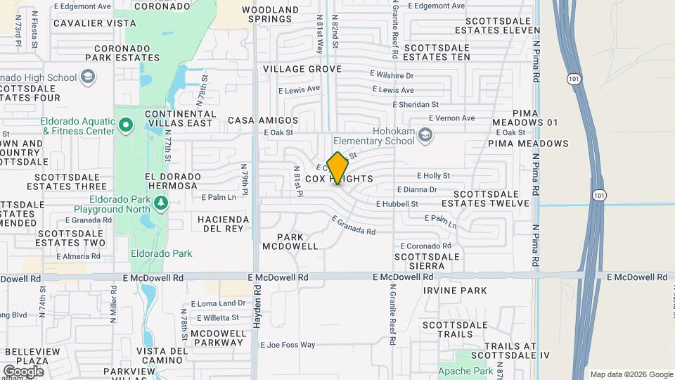 8233 E Hubbell St Map and Location Details