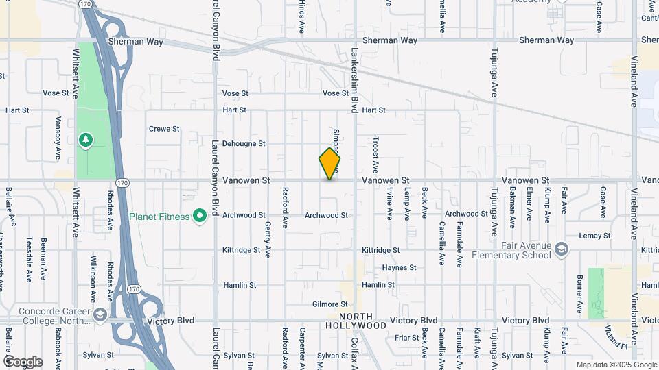 11740 Vanowen St Mapa y Detalles de la Ubicación