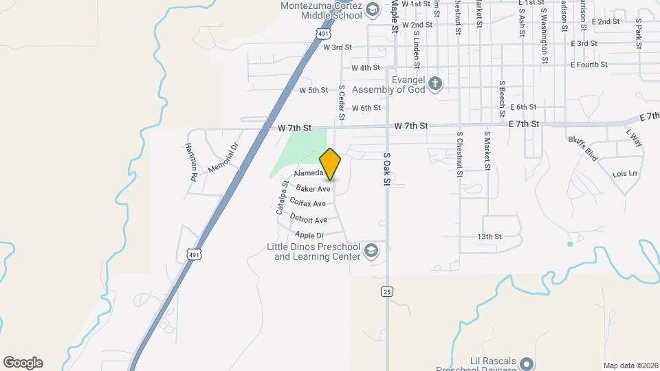 911 S Cedar St Map and Location Details