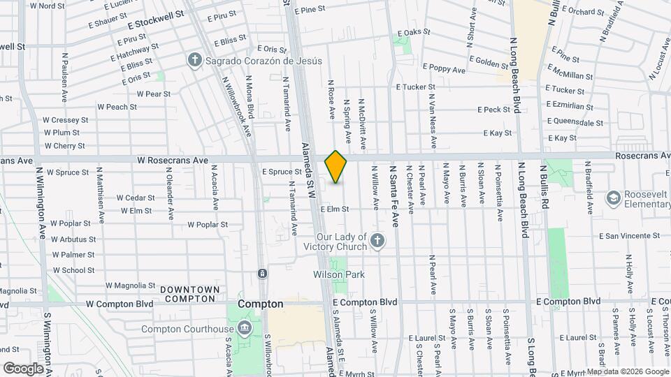 815 N Rose Ave, Unit J Map and Location Details