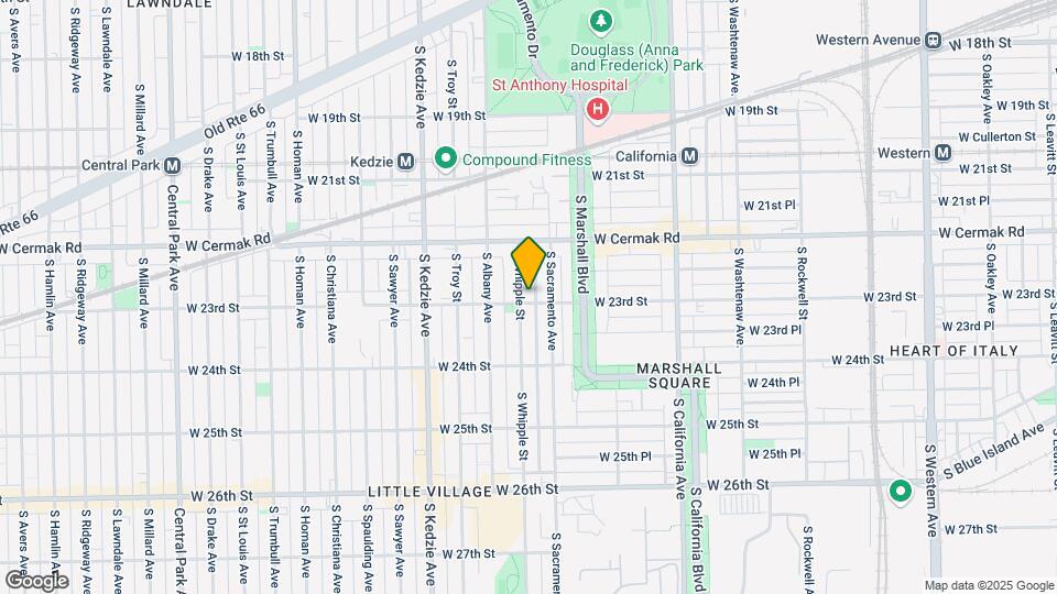 2255 S Whipple St Map and Location Details