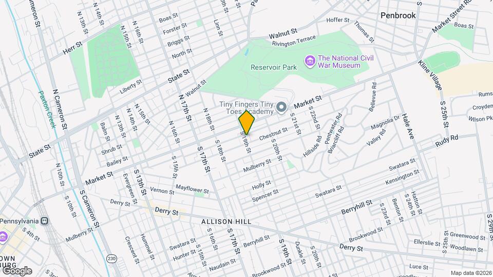 19 S 19th St Map and Location Details