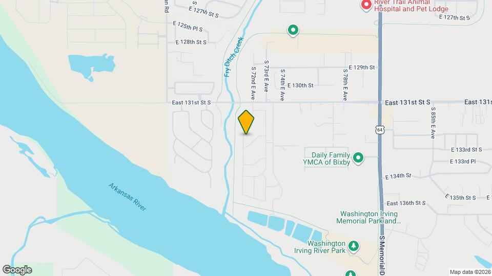 13159 S 72nd E Ave Map and Location Details