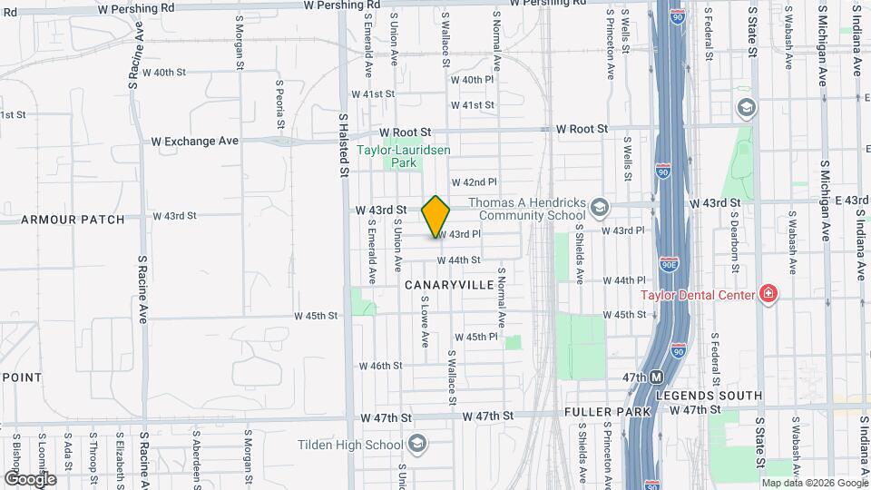 617 W 43rd Pl Map and Location Details