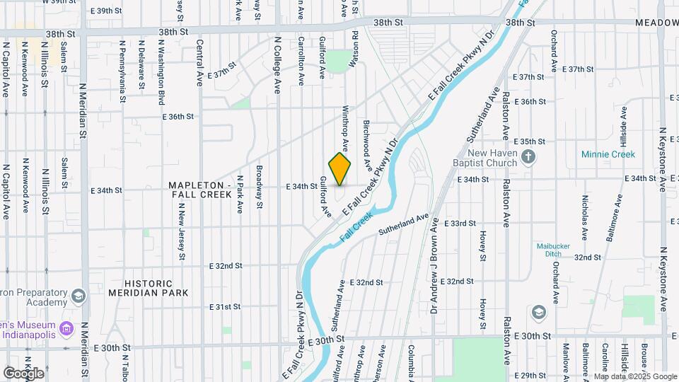 923 E 34th St Map and Location Details
