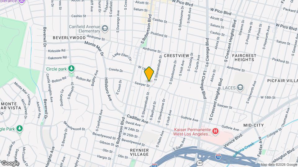 1844 S Wooster St Mapa y Detalles de la Ubicación