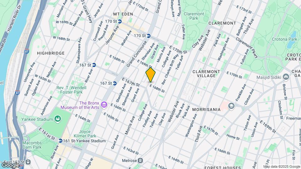 275 E 168th St Mapa y Detalles de la Ubicación