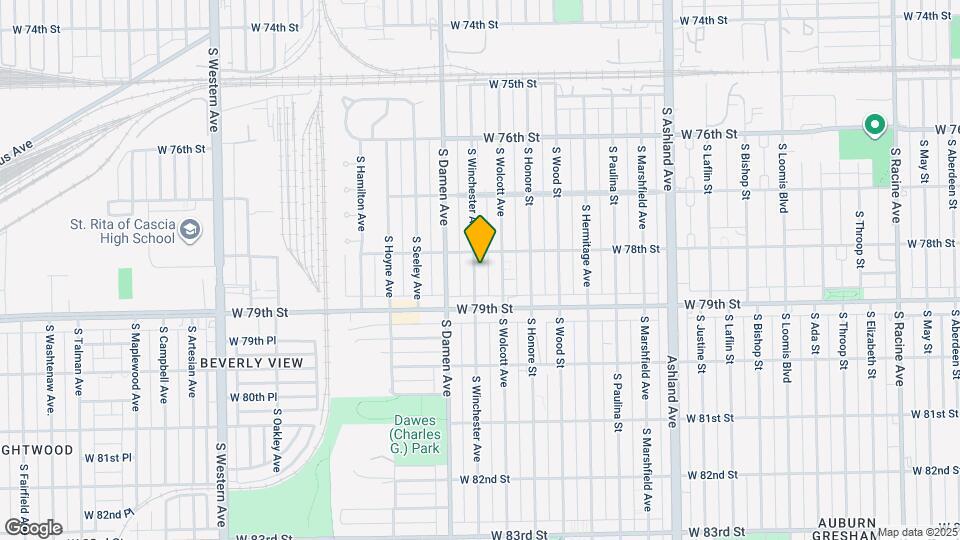 7821 S Winchester Ave Map and Location Details