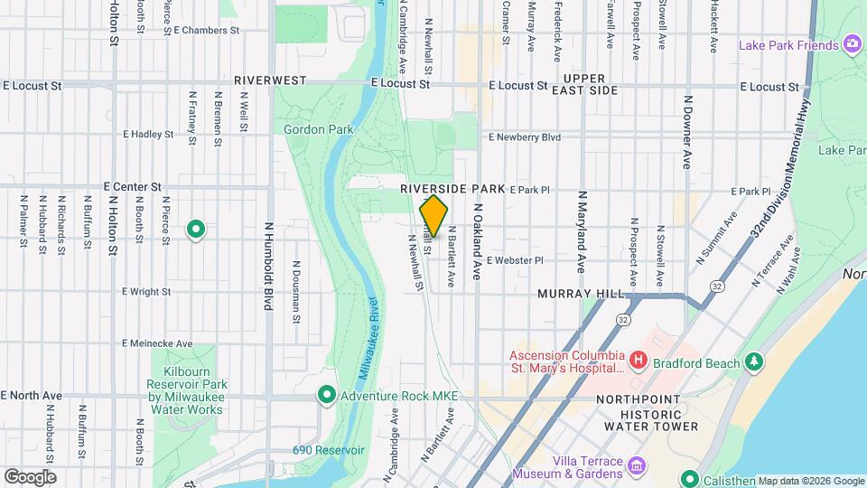 2570 N Newhall St, Unit LOWER Map and Location Details