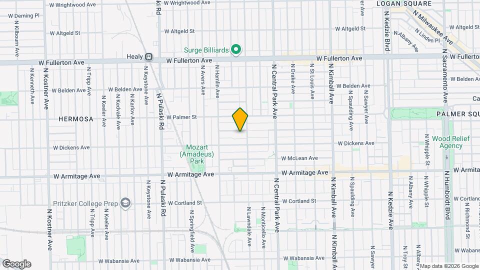 3713 W Shakespeare Ave, Unit Lower level Map and Location Details